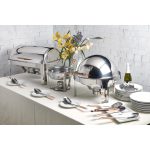 Denmark 5pc 9.5qt Stainless Steel Roll Top Rectangular Chafing Dish