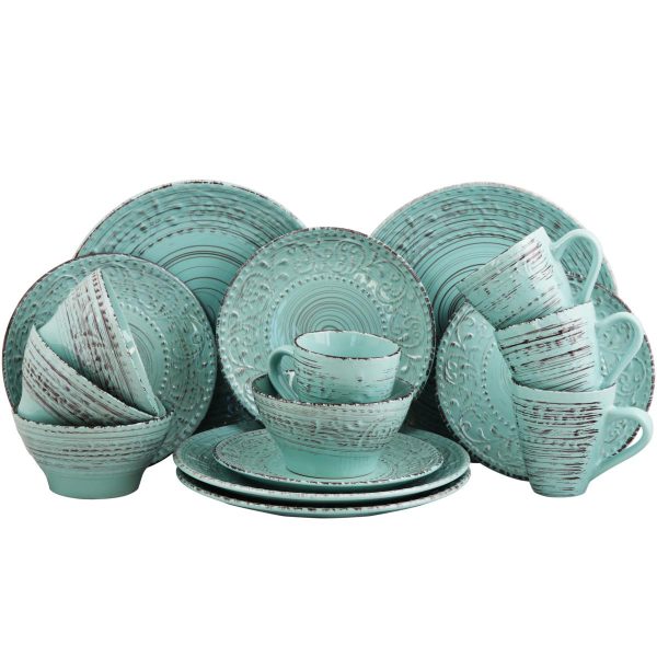 Elama Ocean Breeze 16-piece Dinnerware Set