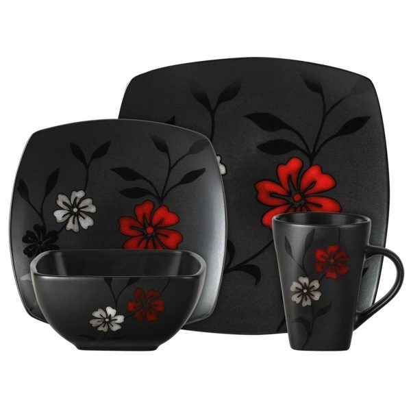 Gibson Evening Blossom 16-piece Dinnerware Set
