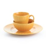 Gibson Home Cairo Sunset 12-Piece Ceramic Dinnerware Set in Orange