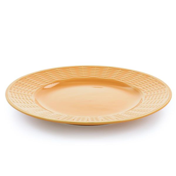 Gibson Home Cairo Sunset 12-Piece Ceramic Dinnerware Set in Orange