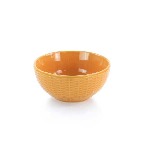 Gibson Home Cairo Sunset 12-Piece Ceramic Dinnerware Set in Orange