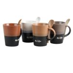 Mr Coffe Café Greco 8 Piece 14 oz. Mugs with Matching Spoons Set