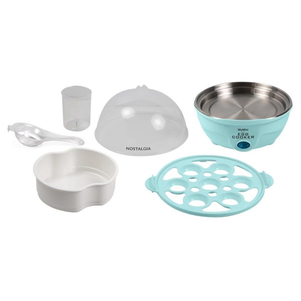 Nostalgia Retro Premium 7-Egg Cooker in Aqua