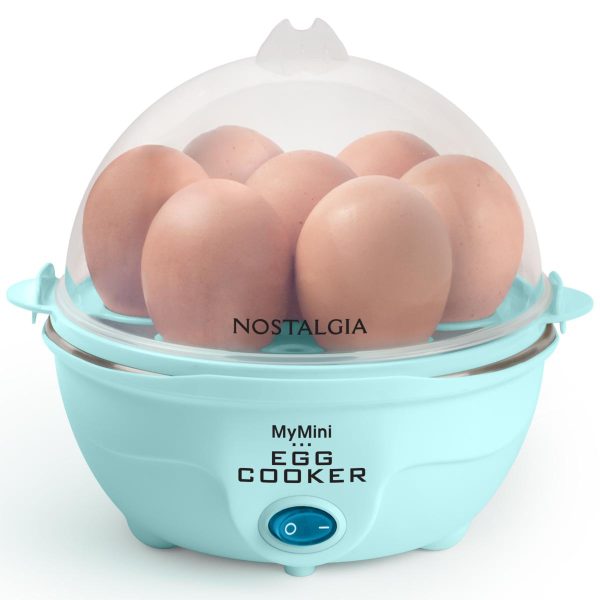 Nostalgia Retro Premium 7-Egg Cooker in Aqua