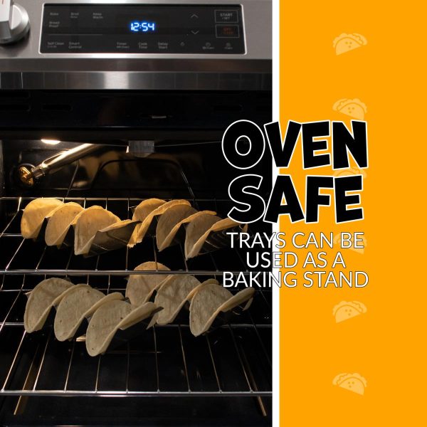 Taco Tuesday Stainless Steel 4-Piece Taco Holder Set 125-1562