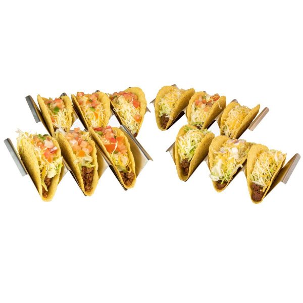 Taco Tuesday Stainless Steel 4-Piece Taco Holder Set 125-1562