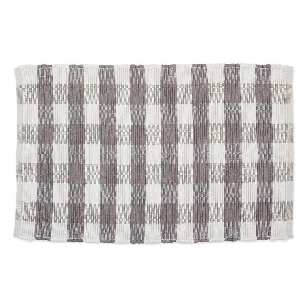 Design Imports 26" x 40" Reversible Buffalo Check Rag Rug