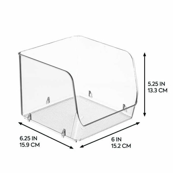 iDESIGN Stacking Open Front Pantry Bins, 8-piece Set