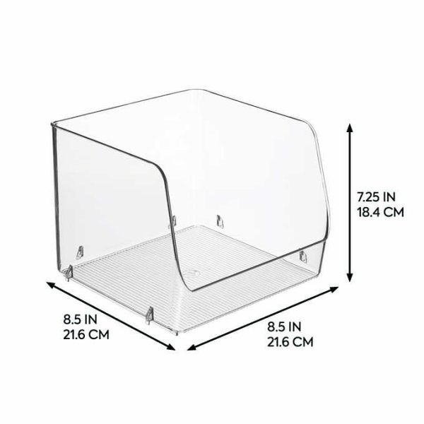 iDESIGN Stacking Open Front Pantry Bins, 8-piece Set