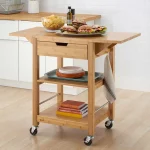 TRINITY 24" Bamboo Kitchen Cart with Drop Leaf