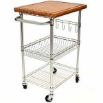 TRINITY EcoStorage Bamboo Top Kitchen Cart