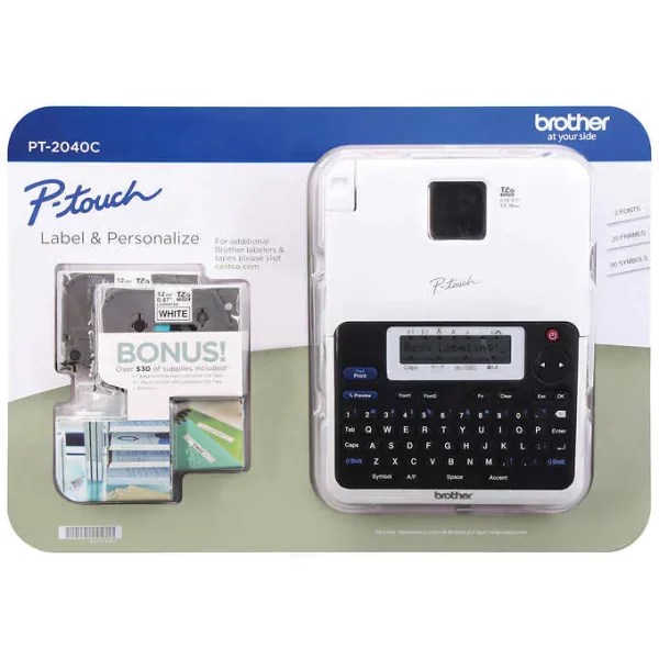 Brother P-Touch PT-2040C Label Maker with Supplies
