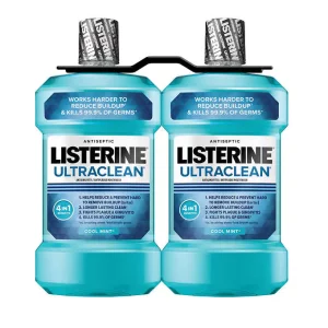 Listerine UltraClean Coolmint Mouthwash, 1.5 Liter, 2-count