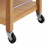 TRINITY 48” Bamboo Kitchen Cart with Drawers
