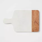 10" x 6" Marble and Wood Serving Board - Threshold™