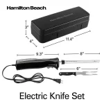 Hamilton Beach Electric Knife Carving Set Black - 74277