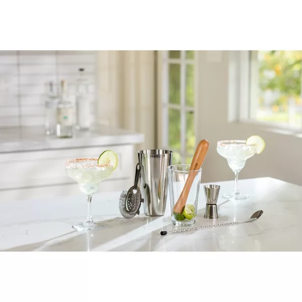 Houdini 5pc Bar Tool Set (Shaker, Jigger, Strainer, Muddler, Stirring Spoon)