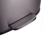 Qualiazero 13.2 Gallon Trash Can, Rectangular Step On Kitchen Trash Can, Black