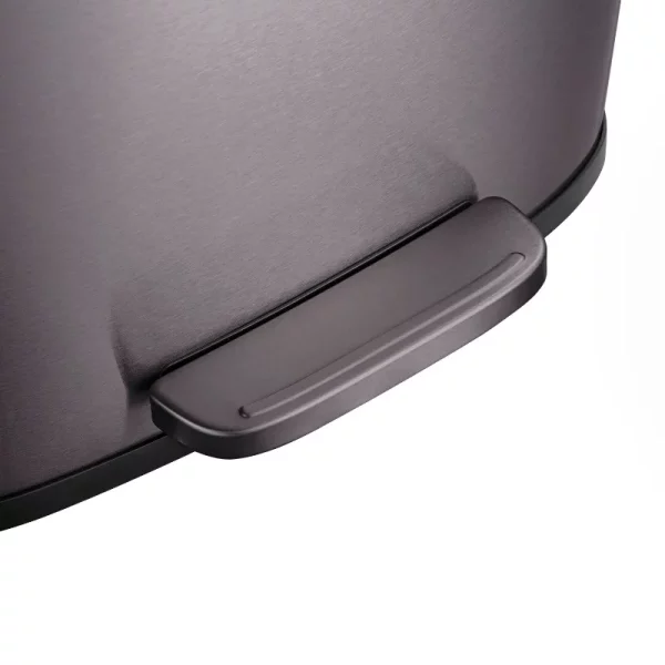 Qualiazero 13.2 Gallon Trash Can, Rectangular Step On Kitchen Trash Can, Black