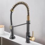 Removable Black Gourmet Kitchen Faucets Kitchen Removable For Kitchen Sink Mixer Tap For Sink 360 Degree Rotation
