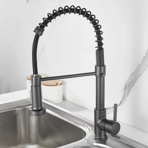 Removable Black Gourmet Kitchen Faucets Kitchen Removable For Kitchen Sink Mixer Tap For Sink 360 Degree Rotation