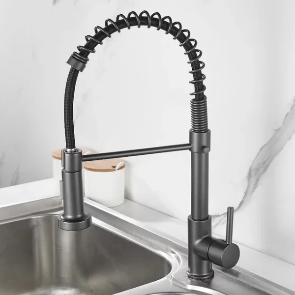 Removable Black Gourmet Kitchen Faucets Kitchen Removable For Kitchen Sink Mixer Tap For Sink 360 Degree Rotation