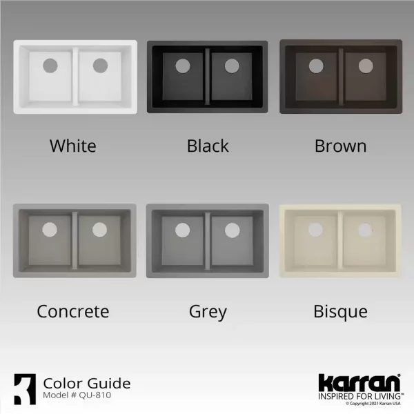 Quartz Black 32 in. 50/50 Double Bowl Composite Undermount Kitchen Sink