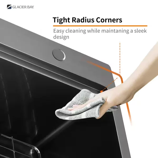 Gunmetal Black Stainless Steel 27 in. 18 Gauge Single Bowl Dual Mount Workstation Kitchen Sink