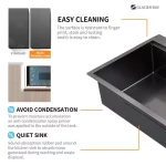 Gunmetal Black Stainless Steel 27 in. 18 Gauge Single Bowl Dual Mount Workstation Kitchen Sink