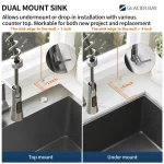 30 in. Gunmetal Black Stainless Steel Drop-in Single Bowl Kitchen Sink with Accessories