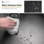 Gunmetal Black Stainless Steel 33 in. 18 Gauge Single Bowl Dual Mount Kitchen Sink with Black Spring Neck Faucet