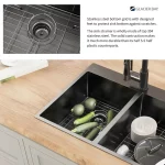 33 in. Drop-in Mount Double Bowl 18 Gauge Gunmetal Black Stainless Steel Kitchen Sink with Black Spring Neck Faucet