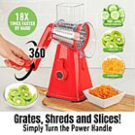 Nutrislicer 3-in-1 Rotating Mandoline & Countertop Food Slicer/Grater