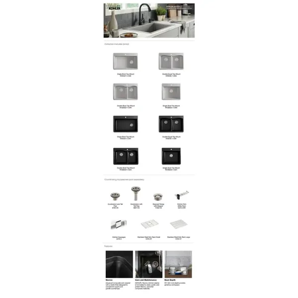 Kennon 33 in. Drop-in 60/40 Double Bowl Neoroc Granite Composite 1-Hole Kitchen Sink in Matte Black
