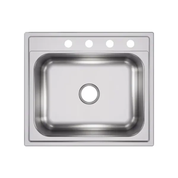 Pergola 25 in. Drop in Single Bowl Drop in 20 Gauge Stainless Steel Kitchen Sink