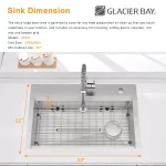 33 in. Drop-in/Undermount Single Bowl 18-Gauge Stainless Sink