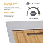 33 in. Drop-in/Undermount Single Bowl 18-Gauge Stainless Sink