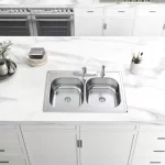 33 in. Drop-in Double Bowl 20 Gauge Stainless Steel Kitchen Sink