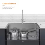 Tight Radius Drop-In/Undermount 18G Stainless Steel 33 in. Single Bowl Kitchen Sink with Accessories