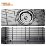 Tight Radius Drop-In/Undermount 18G Stainless Steel 33 in. Single Bowl Kitchen Sink with Accessories