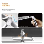 All-in-1-Drop-In Stainless Steel 33 in. Double Bowl 4-Hole Kitchen Sink with Faucet and Strainer
