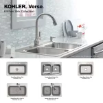 Verse 33 in. Drop-in Single Bowl 18 Gauge Stainless Kitchen Sink with 4 Faucet Holes