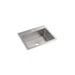 Cursiva Stainless Steel 27 in. Single Bowl Top-Mount/Undermount Kitchen Sink