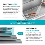 Loften 33 in. Drop-in/Undermount Single Bowl Stainless Steel Kitchen Workstation Sink with Accessories