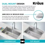 Loften 33 in. Drop-in/Undermount Single Bowl Stainless Steel Kitchen Workstation Sink with Accessories