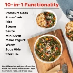 Instant Pot Pro 6-Quart Electric Pressure Cooker, 10-in-1 Slow Cooker, Rice/Grain Cooker, Steamer, Sauté, Sous Vide, Yogurt Maker, Sterilizer and Warmer