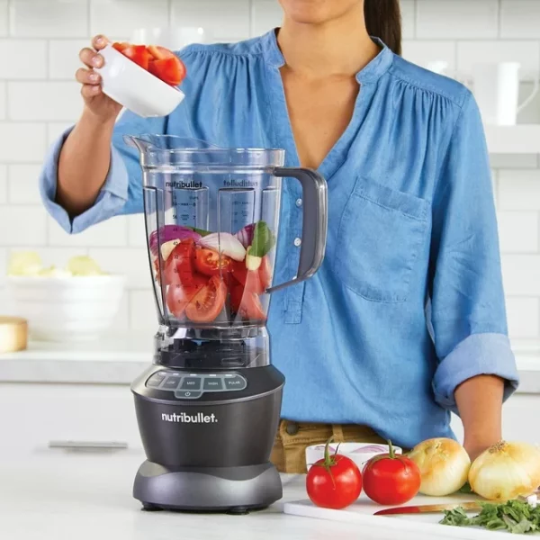 Nutribullet 1200 Watts 64 oz. Full-Size Blender Combo NBF50500, Dark Gray. (Condition: New)