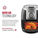 Chefman Turbo-Fry Air Fryer with Adjustable Temp Control, 2 Qt Capacity, Black