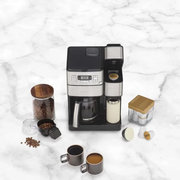 Cuisinart SS-GB1 Coffee Center Grind & Brew Plus Bundle with Victor Allen Colombian Single Serve Brew Cups of Coffee Includes 3 K-Cups